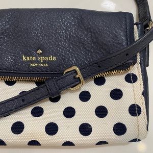 Kate Spade Polka Dot and Pebble Leather crossbody